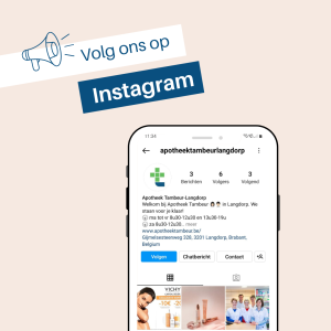Apotheek Tambeur nu ook op Instagram en Whatsapp