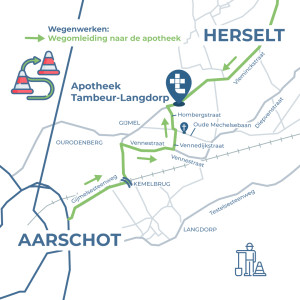 Werkzaamheden aan de Gijmelsesteenweg
