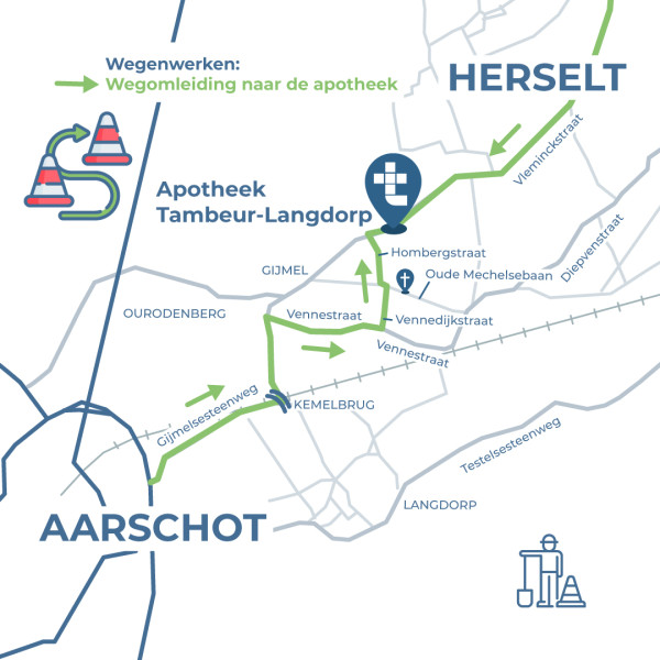 Werkzaamheden aan de Gijmelsesteenweg